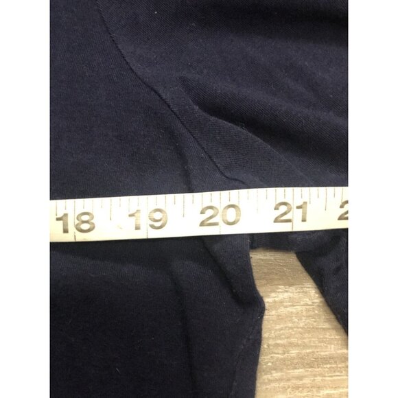 Laura Ashley Women Size XL Navy Blue Top 3/4 Sleeve Shirt Cottagecore Peasant - Picture 3 of 6